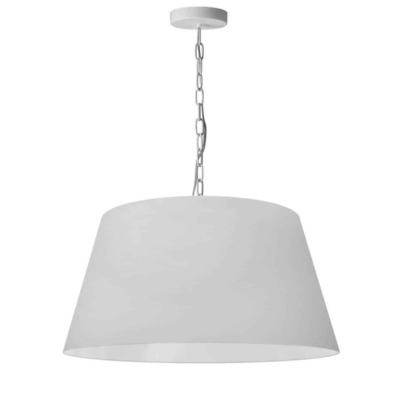 1 Light Brynn Medium Pendant, White Shade, White BRY-M-WH-790 By Dainolite