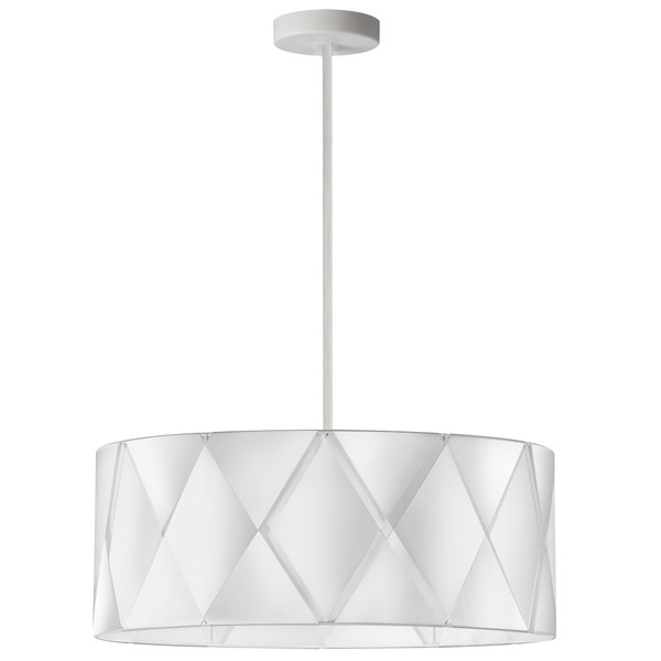 4 Light Incandescent Chandelier, Metal White With White Ribbon CDO2-304C-MW-WH By Dainolite