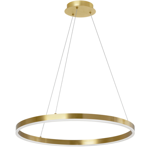34 Wattage Chandelier, Aged Brass With Frosted Acrylic Diffuser CIR-2434C-AGB By Dainolite
