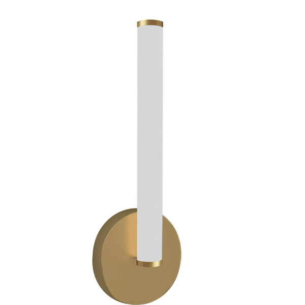 8 Wattage Wall Sconce, Aged Brass With White Acrylic Diffuser CVT-148LEDW-AGB By Dainolite