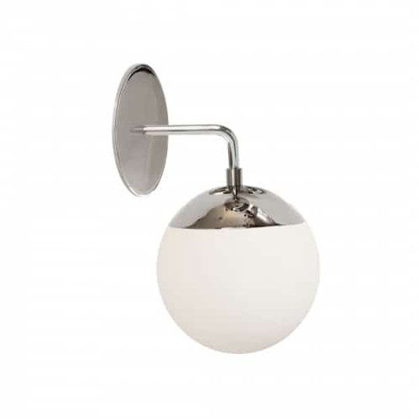 1 Light Wall Sconce, Polished Chrome With White Opal Glass DAY-141W-PC By Dainolite