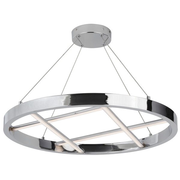 40 Wattage Chandelier, Polished Chrome With White Silicone Diffuser DNT-2440LEDC-PC By Dainolite