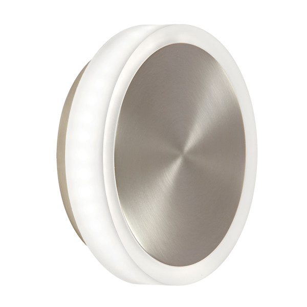 12 Wattage Wall Sconce, Satin Chrome With Frosted Acrylic Diffuser TOP-612LEDW-SC By Dainolite