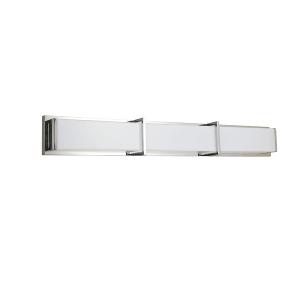 50 Wattage Vanity Light, Polished Chrome With White Acrylic Diffuser VLD-414-PC By Dainolite