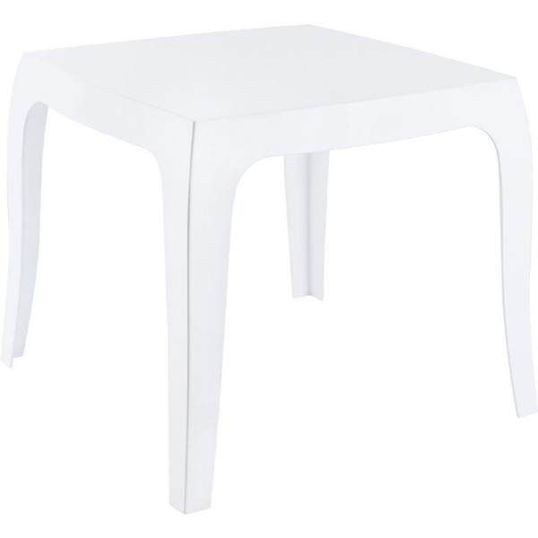 Compamia Queen Polycarbonate Side Table Glossy White ISP065-GWHI