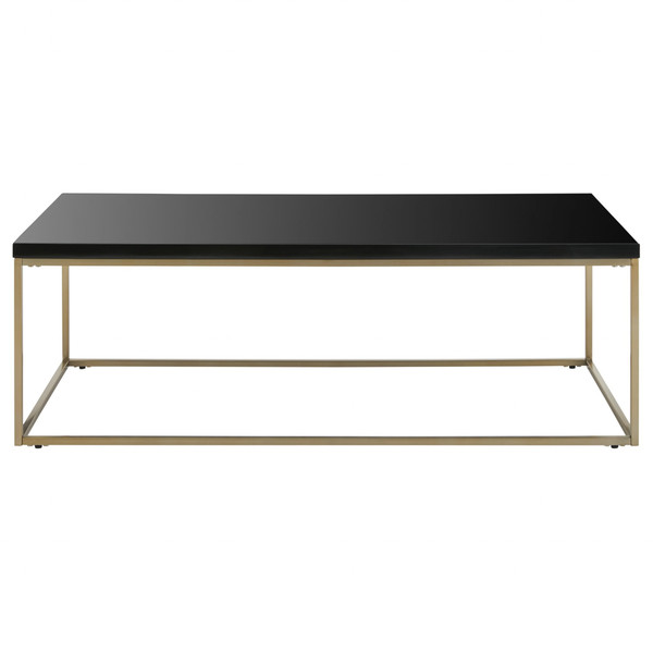 Black On Gold High Gloss Coffee Table 400554 By Homeroots