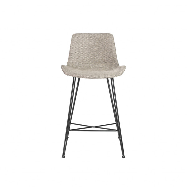 Tweed Light Gray And Black Counter Stool 400566 By Homeroots