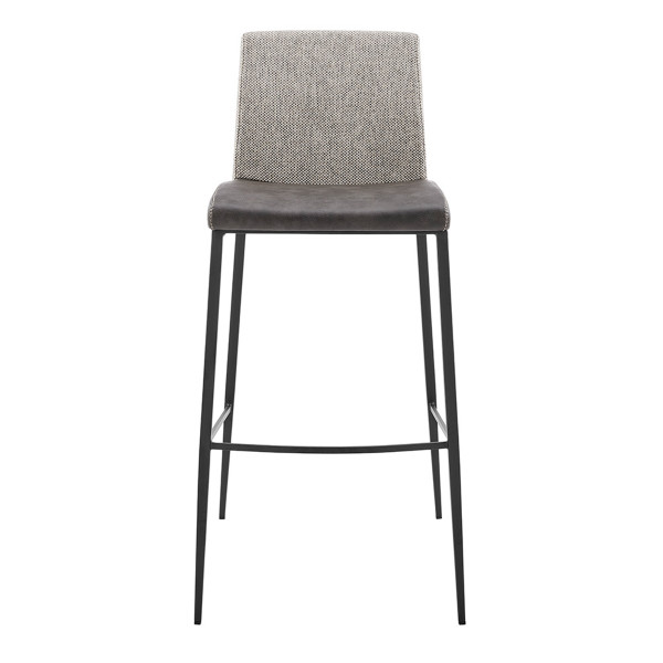 Set Of Two Dark Gray Bar Stools 400573 By Homeroots