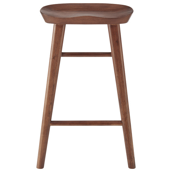 26" Dark Brown Solid Wood Counter Stool 400620 By Homeroots