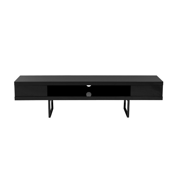 High Gloss Black On Black Tv Stand Media Center 400734 By Homeroots