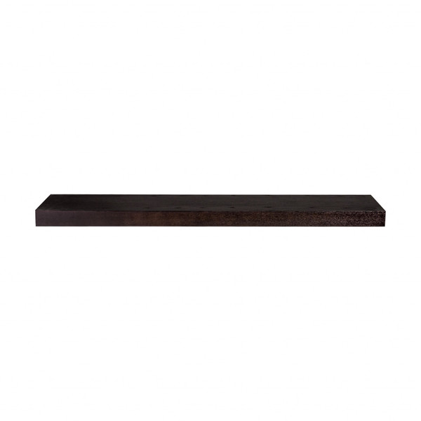43" Dark Espresso Brown Wooden Floating Shelf 400833 By Homeroots