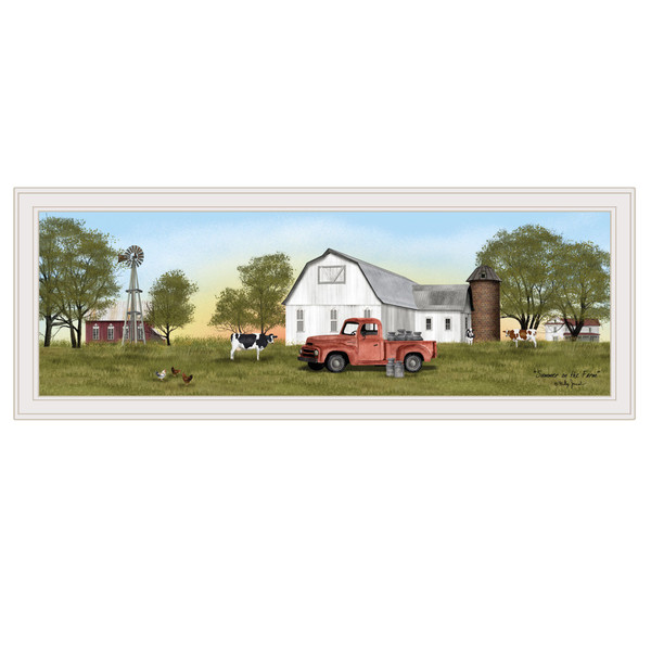 Summer On The Farm 3 White Framed Print Wall Art 404579 By Homeroots