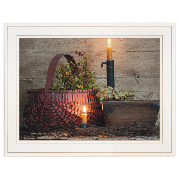 The Red Basket 1 White Framed Print Wall Art 404666 By Homeroots