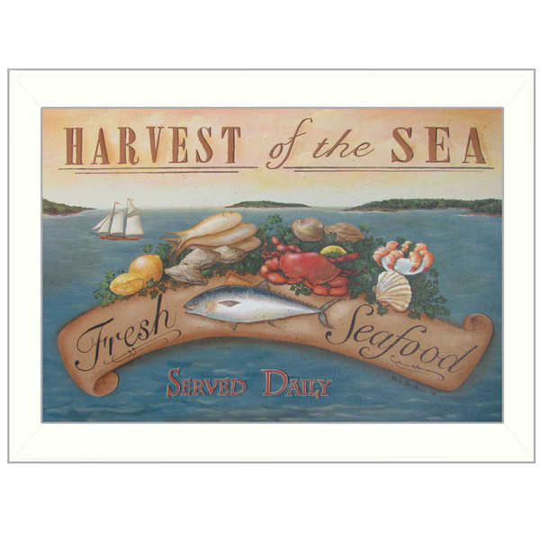 Harvest Of The Sea White Framed Print Wall Art 404727 By Homeroots
