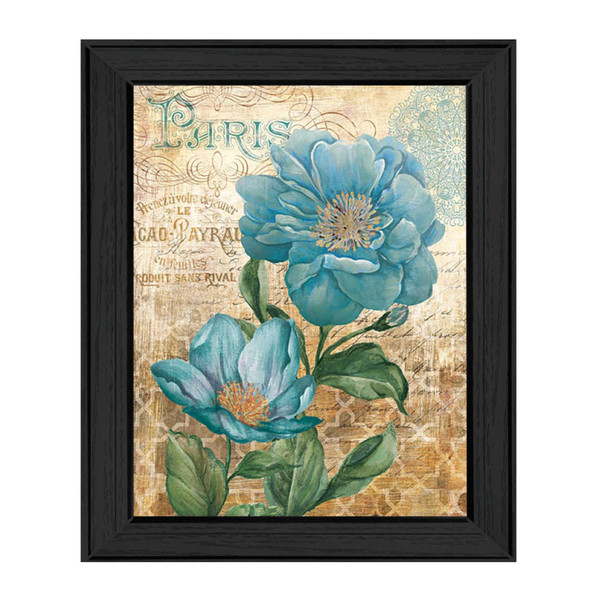 Paris Blue Ii Black Framed Print Wall Art 404901 By Homeroots