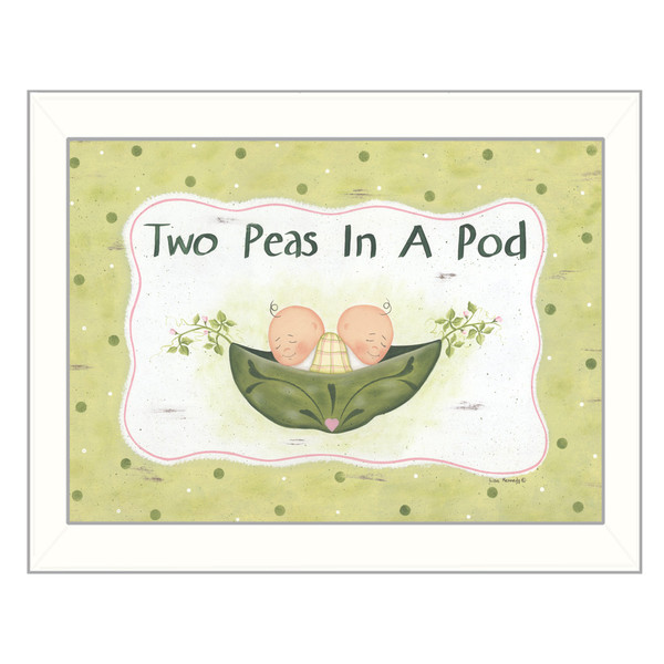 Two Peas In A Pod White Framed Print Wall Art 404969 By Homeroots