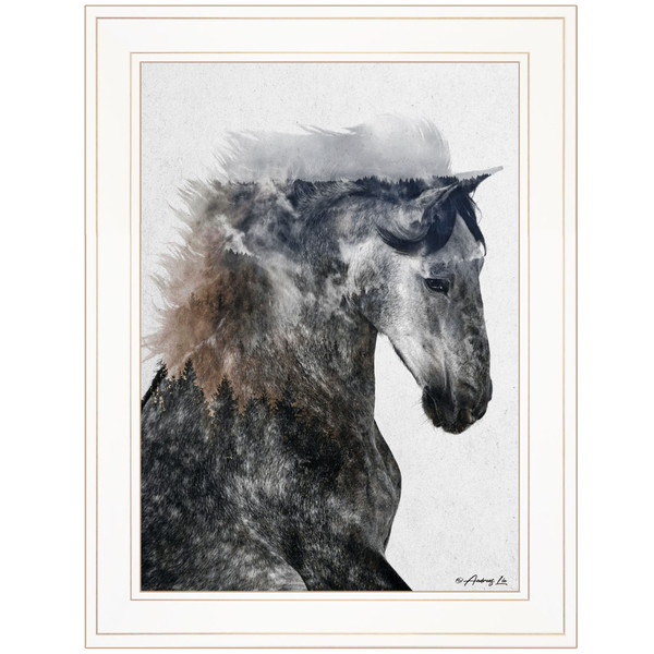 Proud Stallion 1 White Framed Print Wall Art 405106 By Homeroots