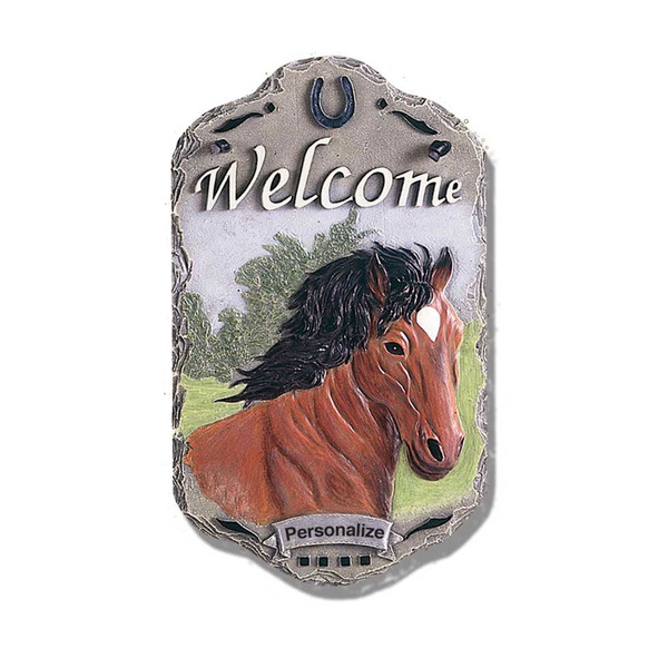 Horse Indoor Outdoor Resin Welcome Wall Decor 405121 By Homeroots