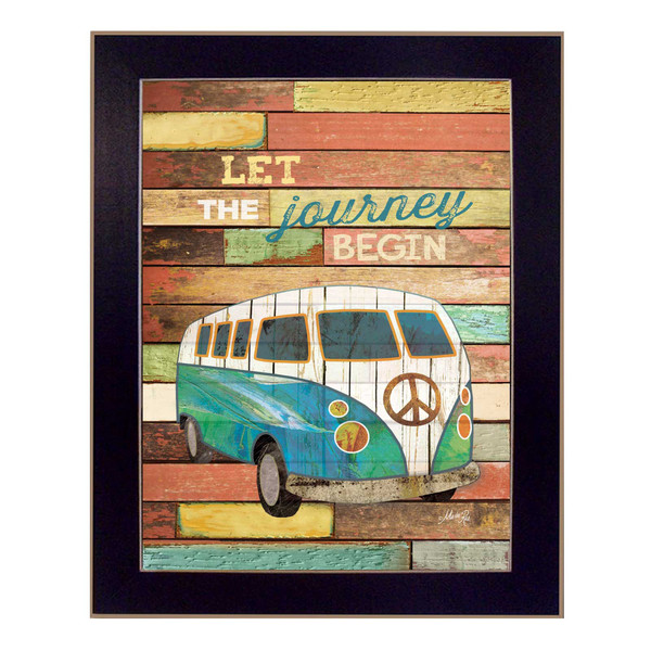 Let The Journey Begin Black Framed Print Wall Art 405184 By Homeroots