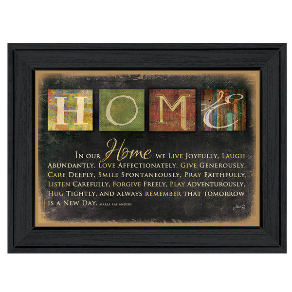 In Our Home 6 Black Framed Print Wall Art 405242 By Homeroots