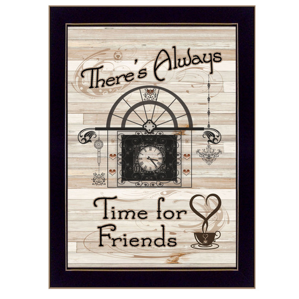 Time For Friends 3 Black Framed Print Wall Art 405393 By Homeroots