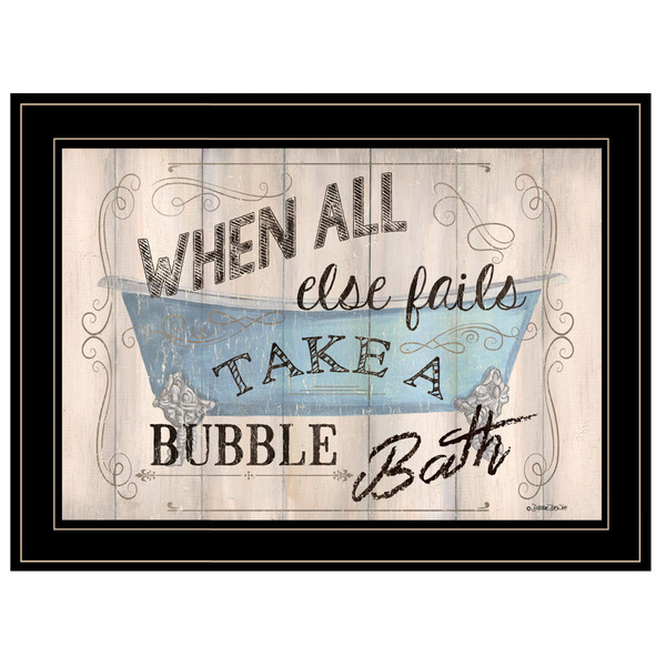 Take A Bubble Bath 2 Black Framed Print Wall Art 406478 By Homeroots