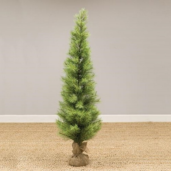 Slim Long Needle Pine Tree W/Burlap Base 5 Ft. FXP30165 By CWI Gifts