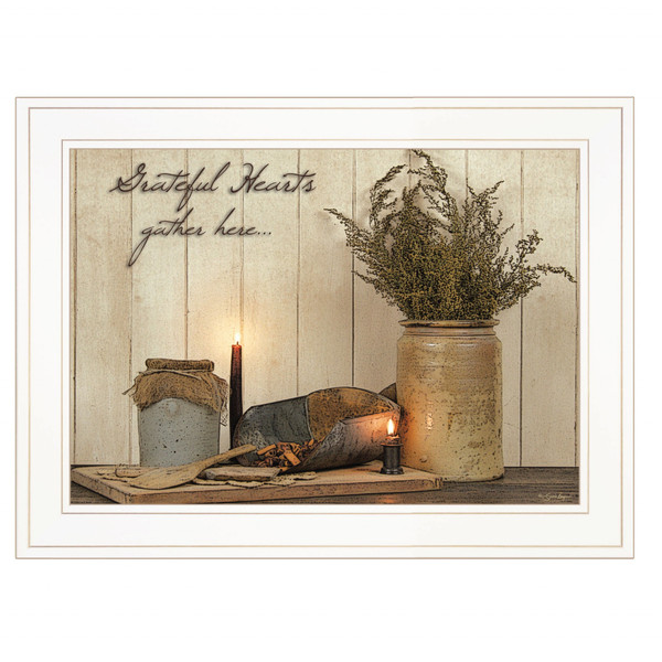 Grateful Hearts 1 White Framed Print Wall Art 406731 By Homeroots