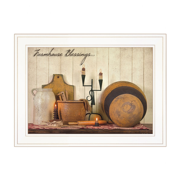 Farmhouse Blessings 2 White Framed Print Wall Art 406735 By Homeroots