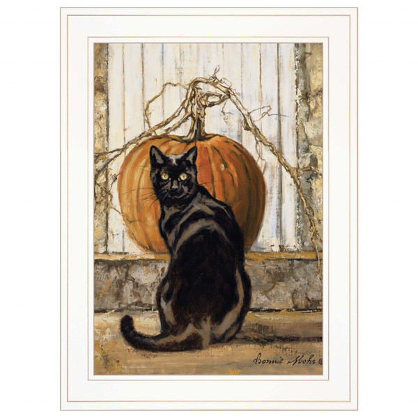 Black Cat 1 White Framed Print Wall Art 406820 By Homeroots