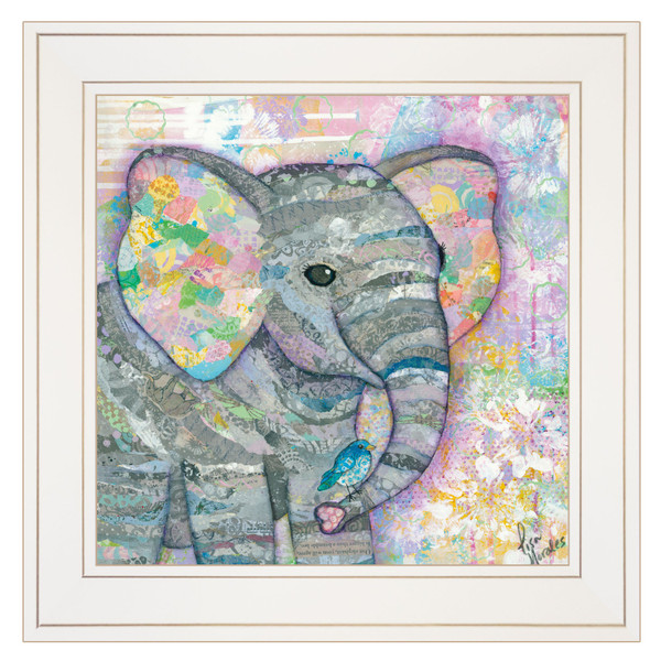 Elephant I 2 White Framed Print Wall Art 406932 By Homeroots