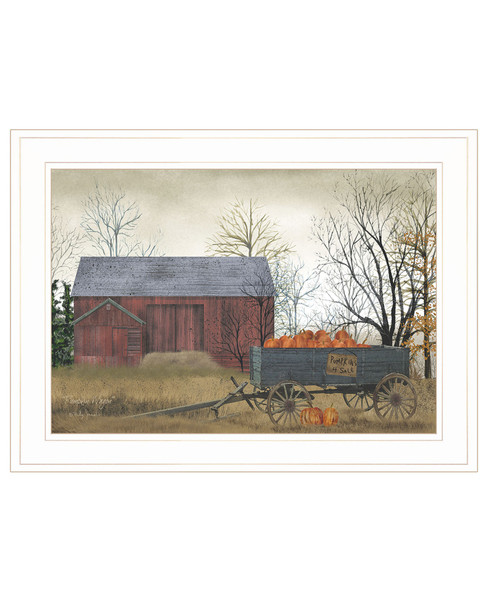 Pumpkin Wagon 2 White Framed Print Wall Art 407545 By Homeroots