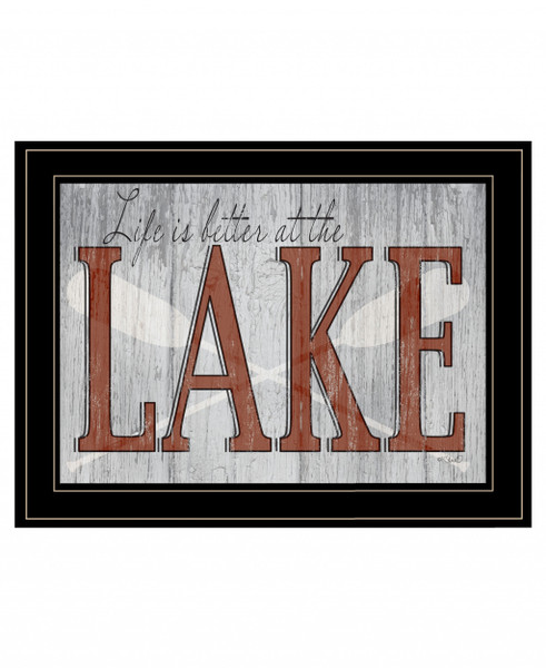 Life Is Better At The Lake 2 Black Framed Print Wall Art 407730 By Homeroots