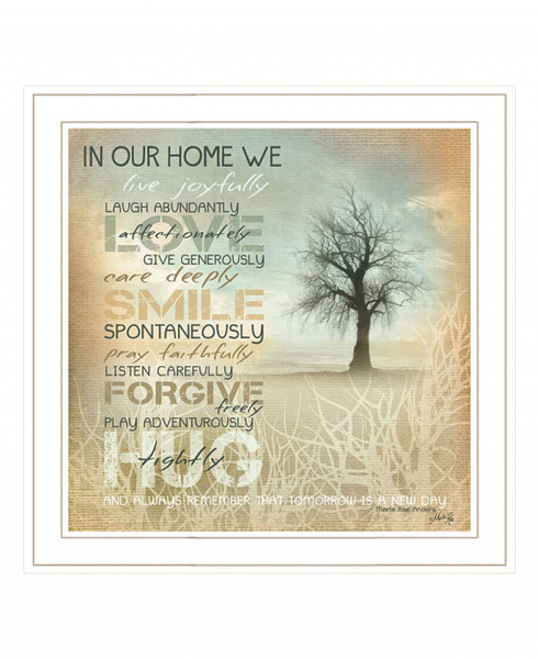 In Our Home 3 White Framed Print Wall Art 407768 By Homeroots