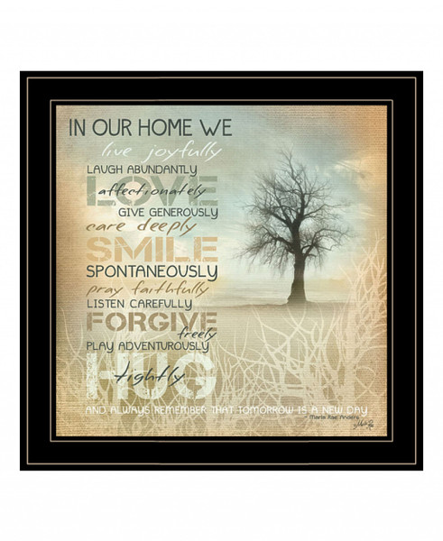 In Our Home 5 Black Framed Print Wall Art 407770 By Homeroots