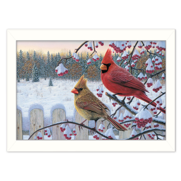Cardinals 2 White Framed Print Wall Art 415645 By Homeroots