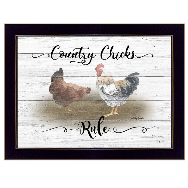 Country Chicks Rule 1 Black Framed Print Wall Art 415837 By Homeroots