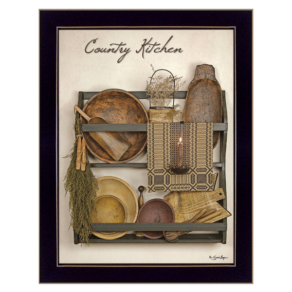 Country Kitchen 8 Black Framed Print Wall Art 415847 By Homeroots