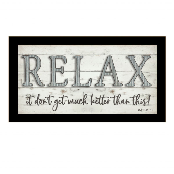 Relax 2 Black Framed Print Wall Art 415851 By Homeroots