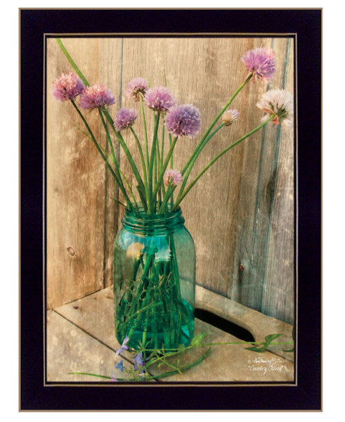Country Chives 3 Black Framed Print Wall Art 415930 By Homeroots