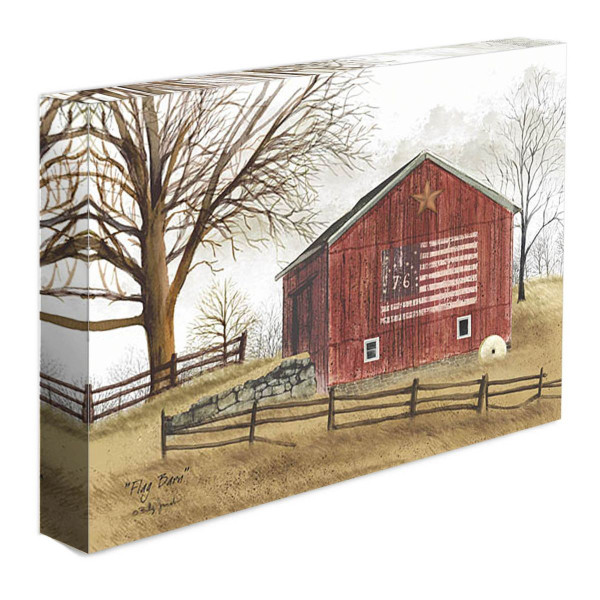 Flag Barn 2 Wrapped Canvas Print Wall Art 415938 By Homeroots