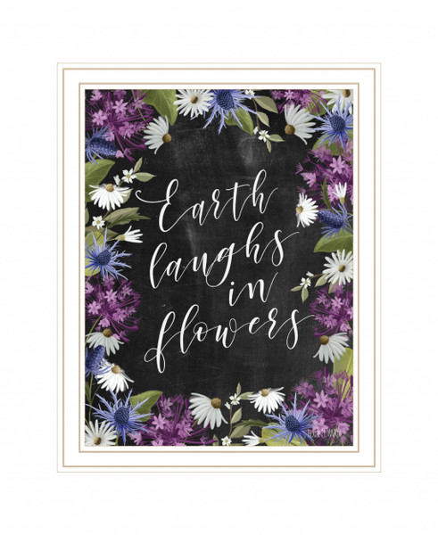 Earth Laughs In Flowers 2 White Framed Print Wall Art 416129 By Homeroots