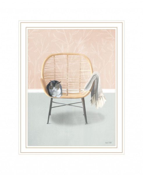 Happy Cat 2 White Framed Print Wall Art 416154 By Homeroots