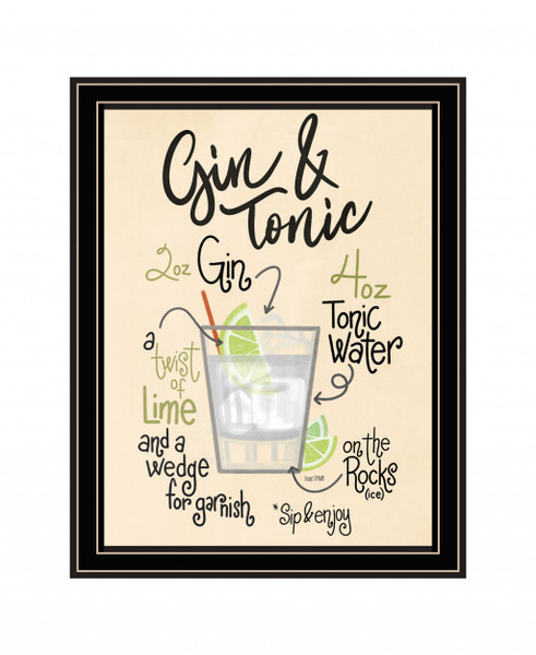 Gin And Tonic Black Framed Print Wall Art 416158 By Homeroots