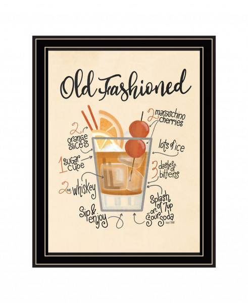 Old Fashioned Black Framed Print Wall Art 416162 By Homeroots