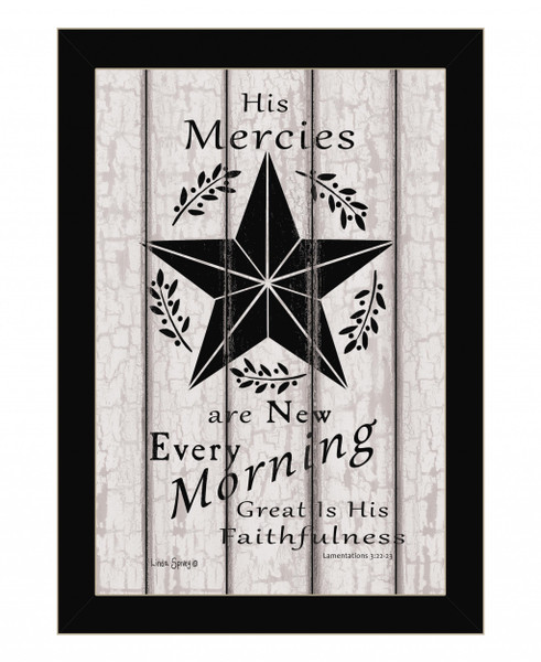 His Mercies Are New Every Morning 1 Black Framed Print Wall Art 416175 By Homeroots