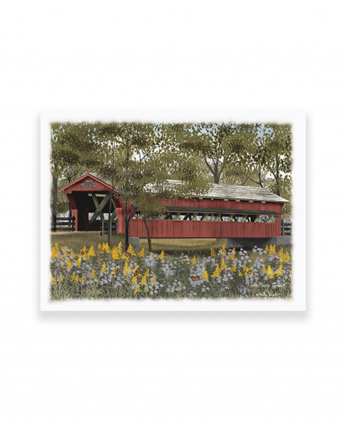 Pottersburg Bridge 3 White Wrapped Canvas Print Wall Art 416194 By Homeroots