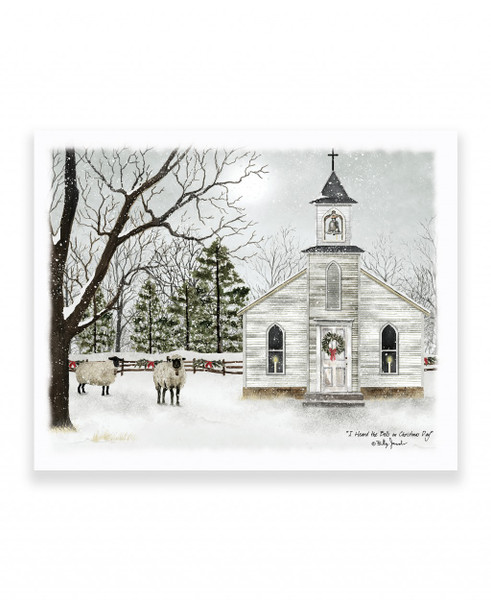 I Heard The Bells On Christmas 4 White Wrapped Canvas Print Wall Art 416198 By Homeroots