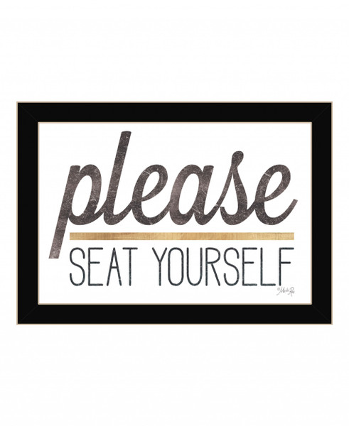 Please Seat Yourself 1 Black Framed Print Wall Art 416227 By Homeroots