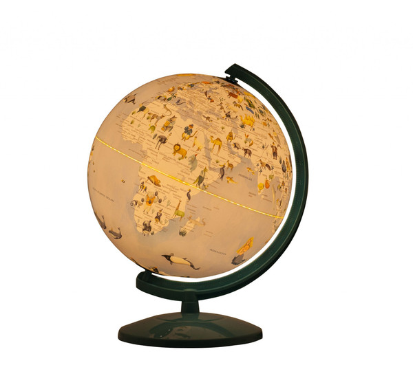 13" Animals Of The World Acrylic Globe With Led And Night Light 468342 By Homeroots
